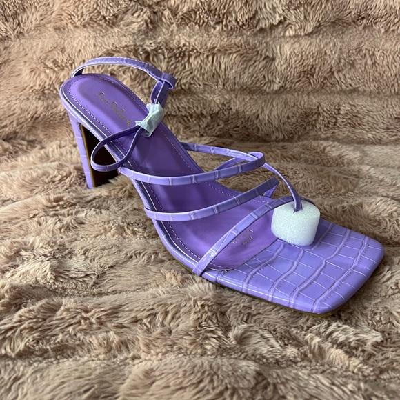 Purple Square Toe Strappy Heel - Picture 5 of 6